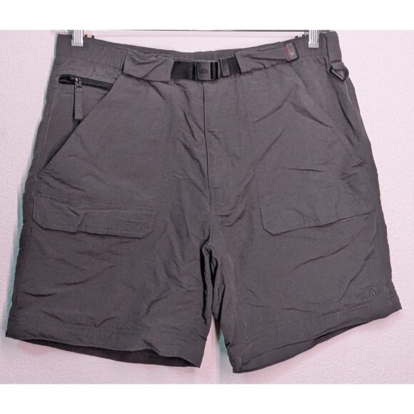 The North Face Shorts Men Size 34x7 Gray Cargo Belted Trail Hiking Outdoors (279 - Picture 1 of 3
